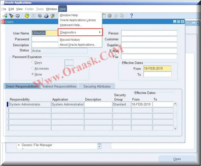 Enable Diagnostics In Oracle Apps - Oraask