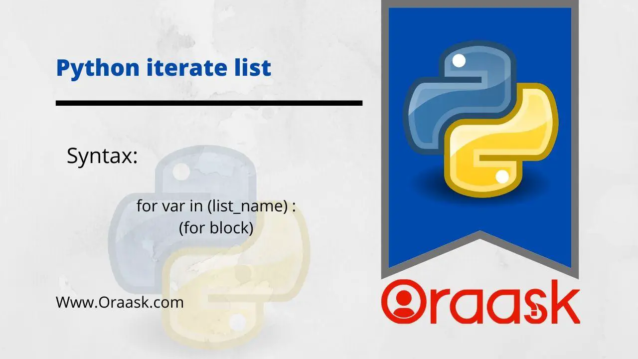 Python iterate list An Easy Guide with example - Oraask