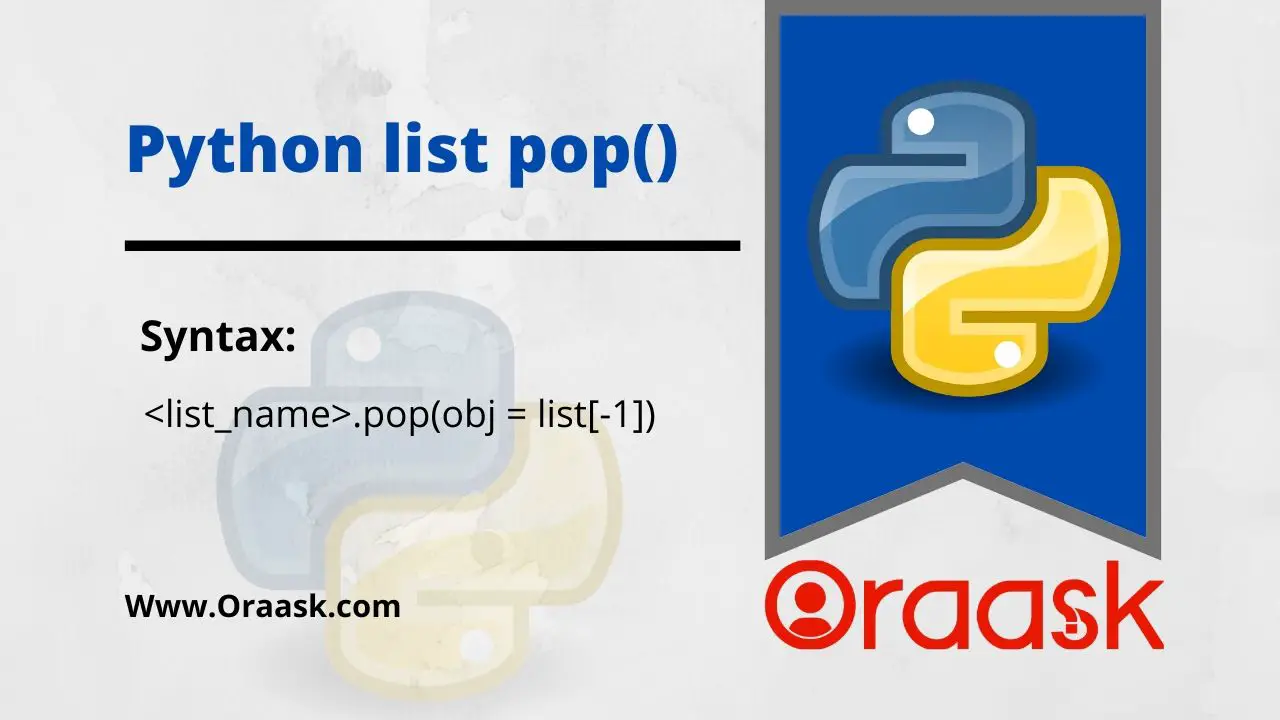 Python list pop method practical examples - Oraask