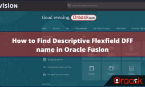 How to Find Descriptive Flexfield DFF name in Oracle Fusion